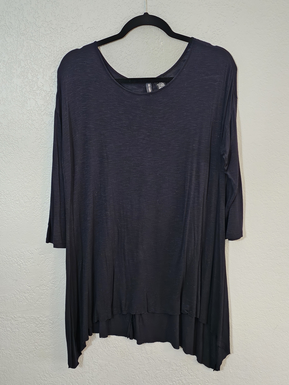 No Comment Classic Black Women's Tunic Burnout Top Lightweight Womens Large